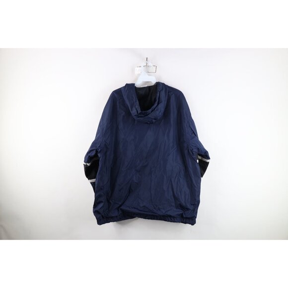 Vintage 90s Nike Mens Medium Travis Scott Mini Swoosh Hooded Anorak Jacket Blue - Picture 12 of 14